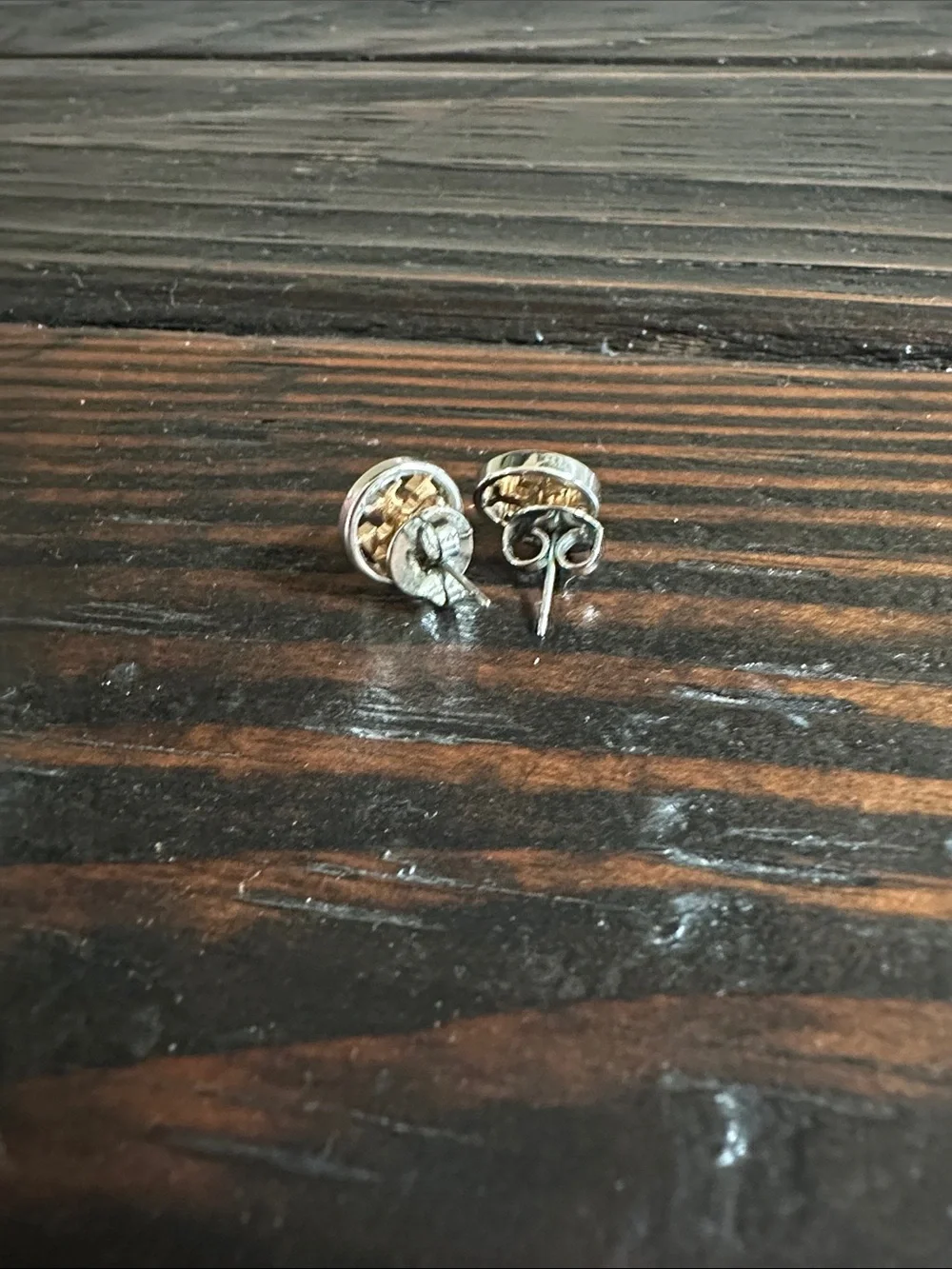 Tory Burch Two-Tone Round Logo Stud Earrings - Gold & Silver